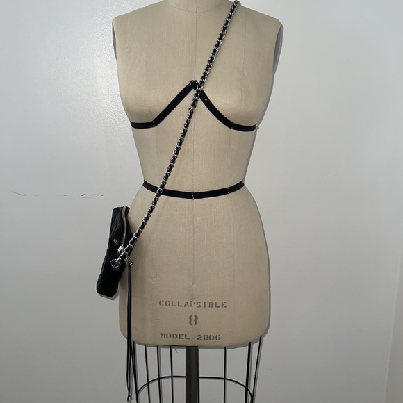 Rebecca Minkoff Black Leather Purse with Chain Strap - Picture 5 of 14